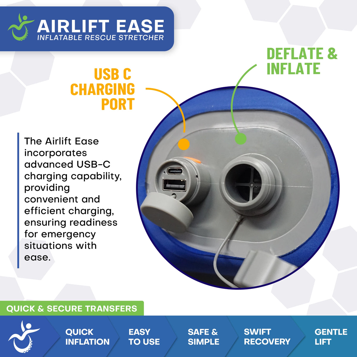 AirLift Ease Inflatable Patient Lateral Transfer Mattress