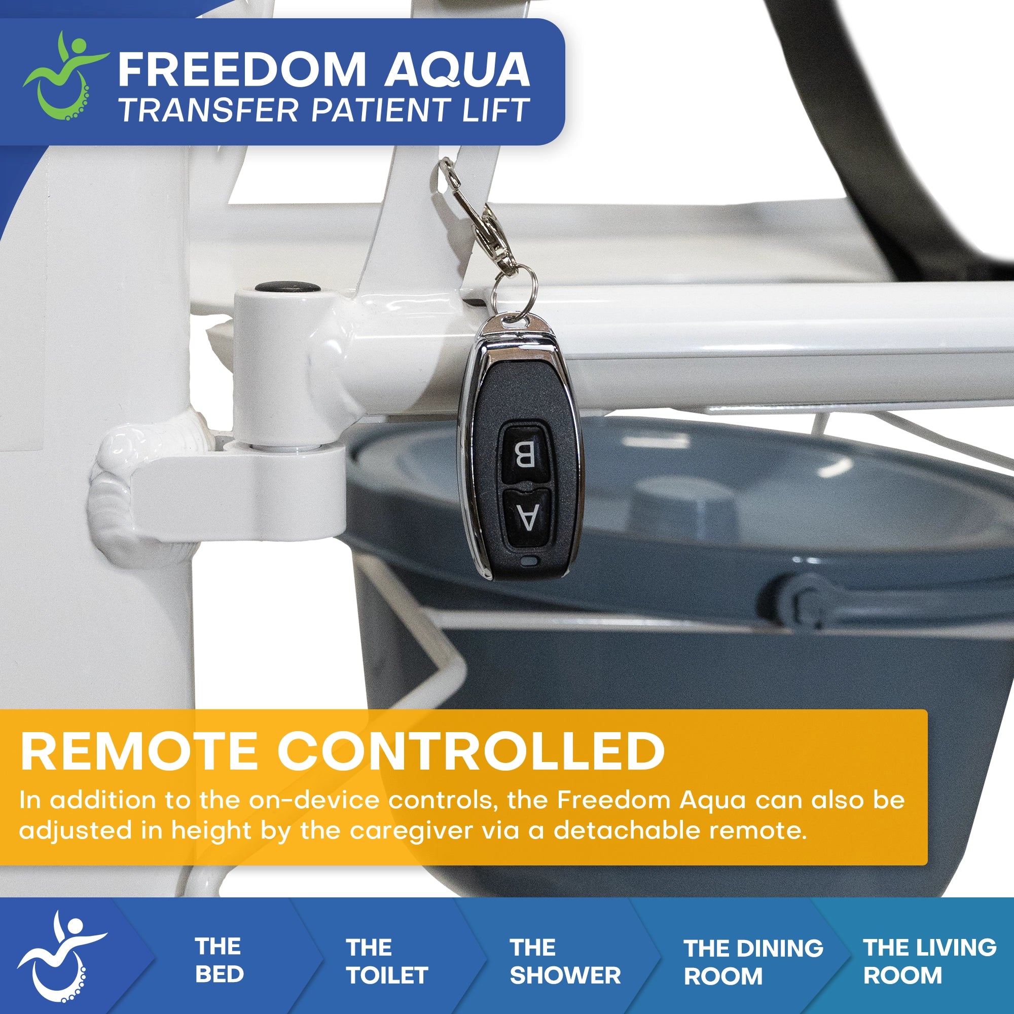 Freedom Aqua Waterproof Patient Lift - Sling Free Transfers