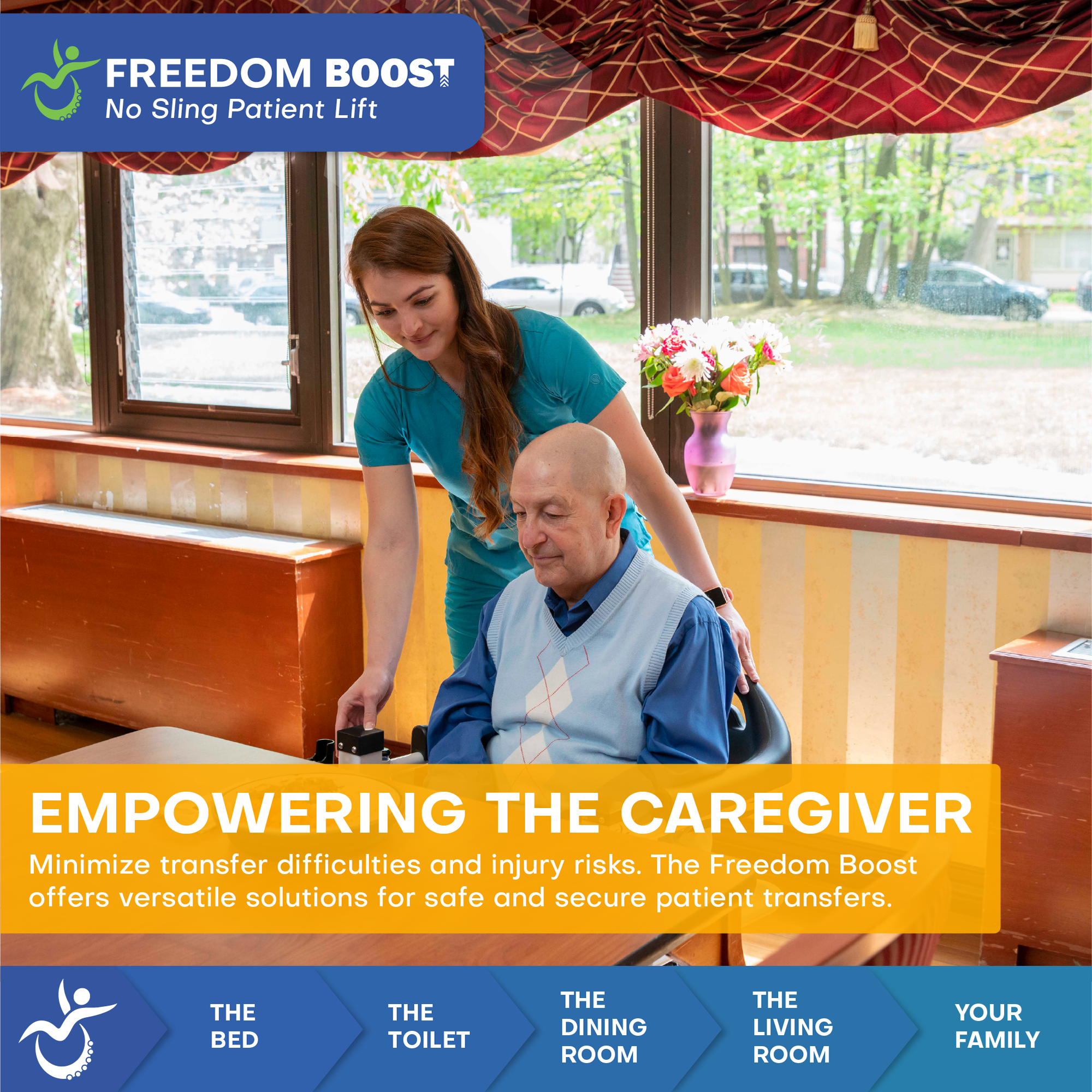 Freedom Boost Patient Transfer Lift – Sling Free Transfers