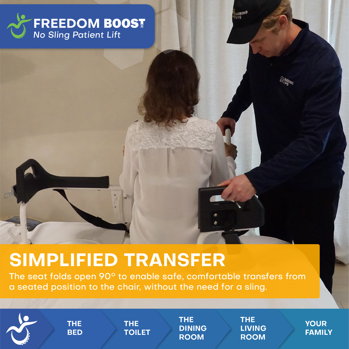 Freedom Boost Patient Transfer Lift – Sling Free Transfers