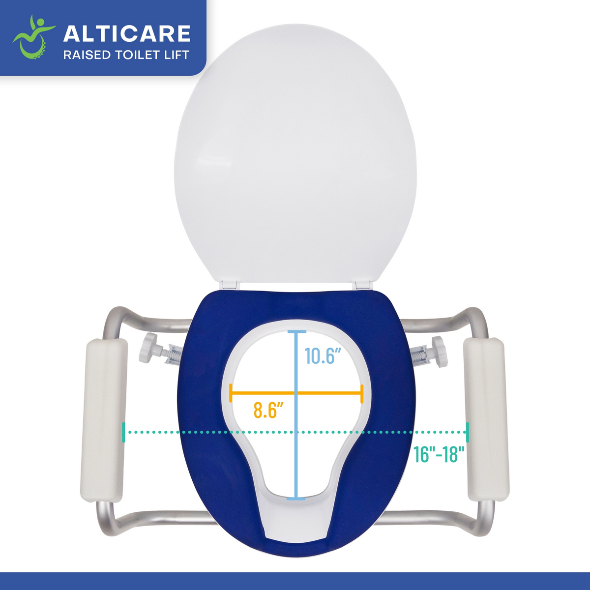 AltiCare 5” Raised Toilet Seat with Non-Slip Surface