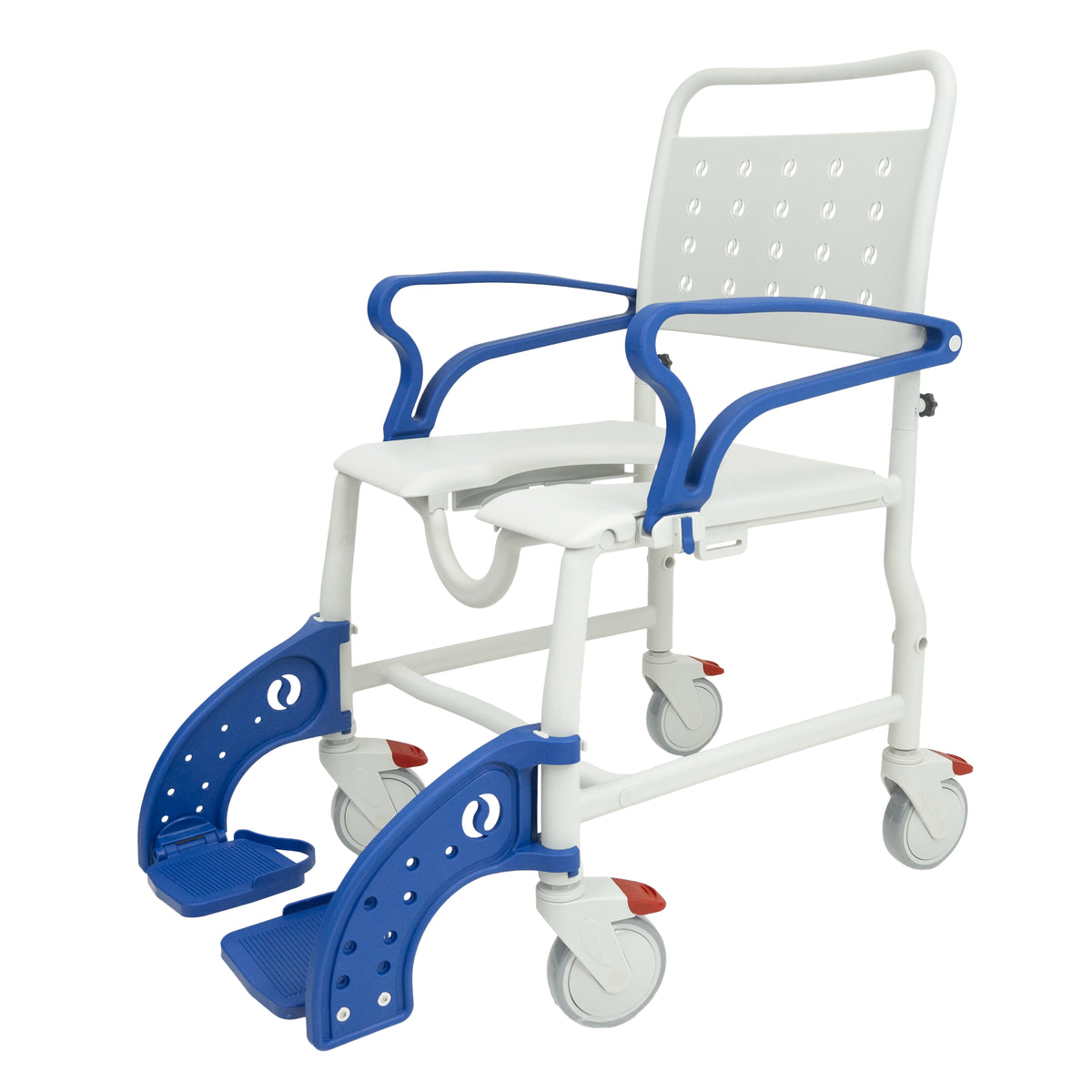 SideKick Rolling Shower Commode Chair Lightweight Shower Wheelchair with Commode Opening (400 lb Capacity)