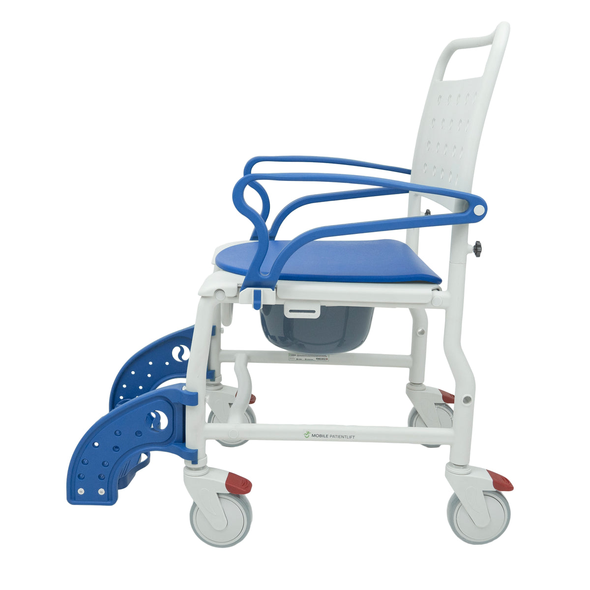 SideKick Rolling Shower Commode Chair Lightweight Shower Wheelchair with Commode Opening (400 lb Capacity)