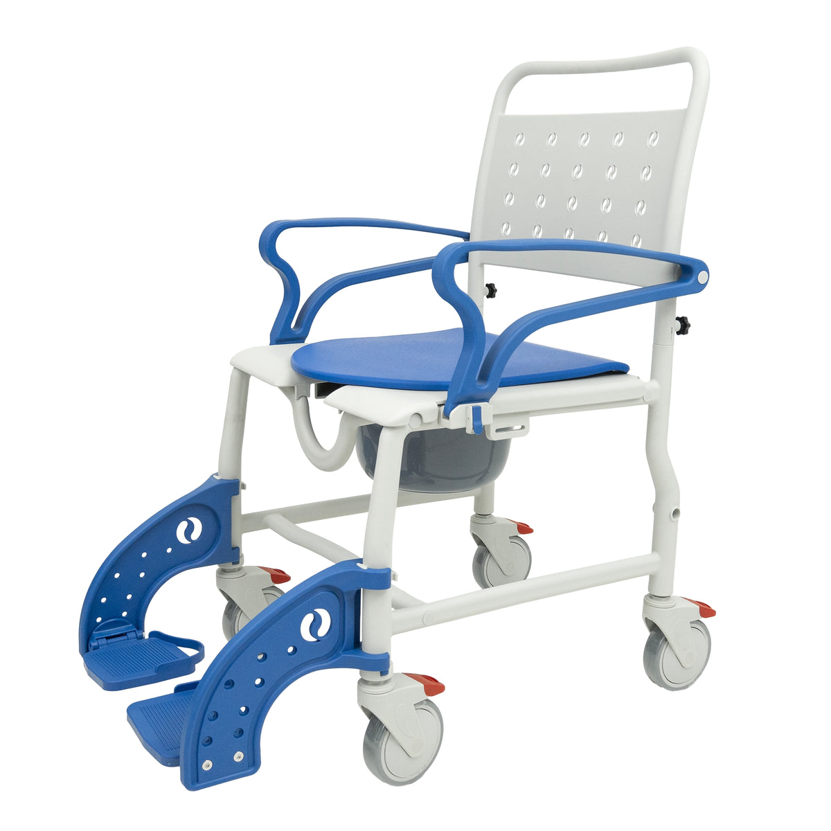 SideKick Rolling Shower Commode Chair Lightweight Shower Wheelchair with Commode Opening (400 lb Capacity)