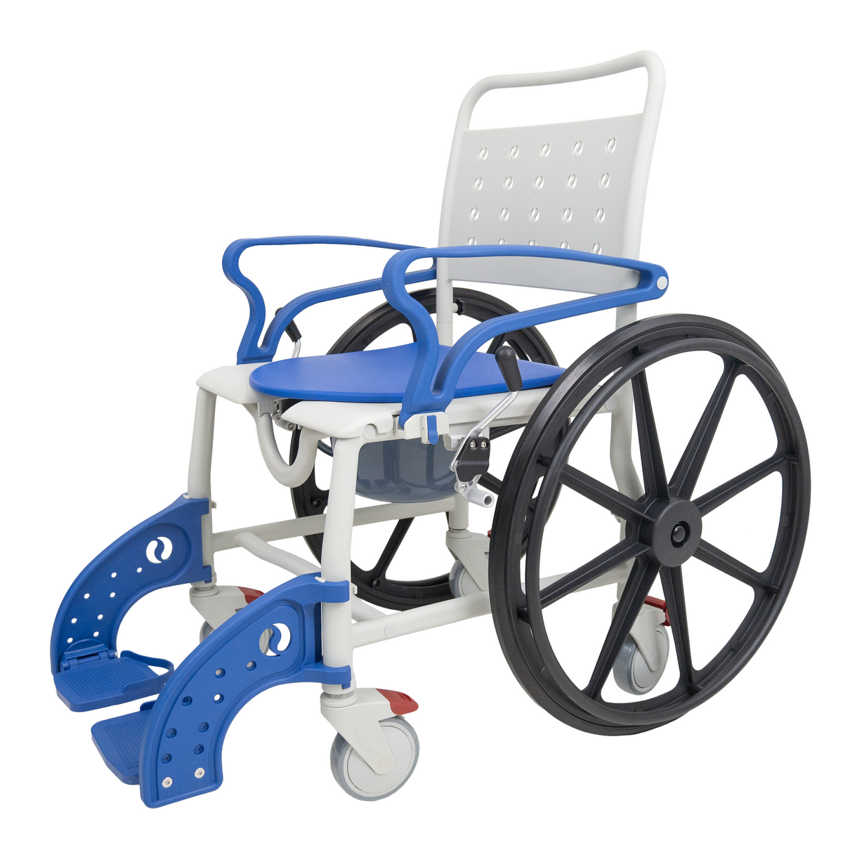 SideKick Rolling Shower Commode Chair Lightweight Shower Wheelchair with Commode Opening (400 lb Capacity)