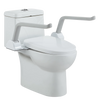 SafeSit Toilet Safety Rails, Flip-Up Sit-to-Stand Support Arms for Seniors