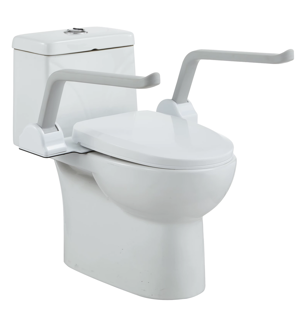 SafeSit Toilet Safety Rails, Flip-Up Sit-to-Stand Support Arms for Seniors