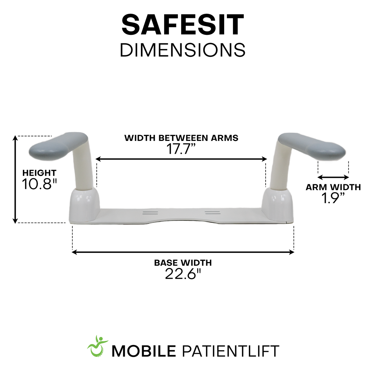 SafeSit Toilet Safety Rails, Flip-Up Sit-to-Stand Support Arms for Seniors